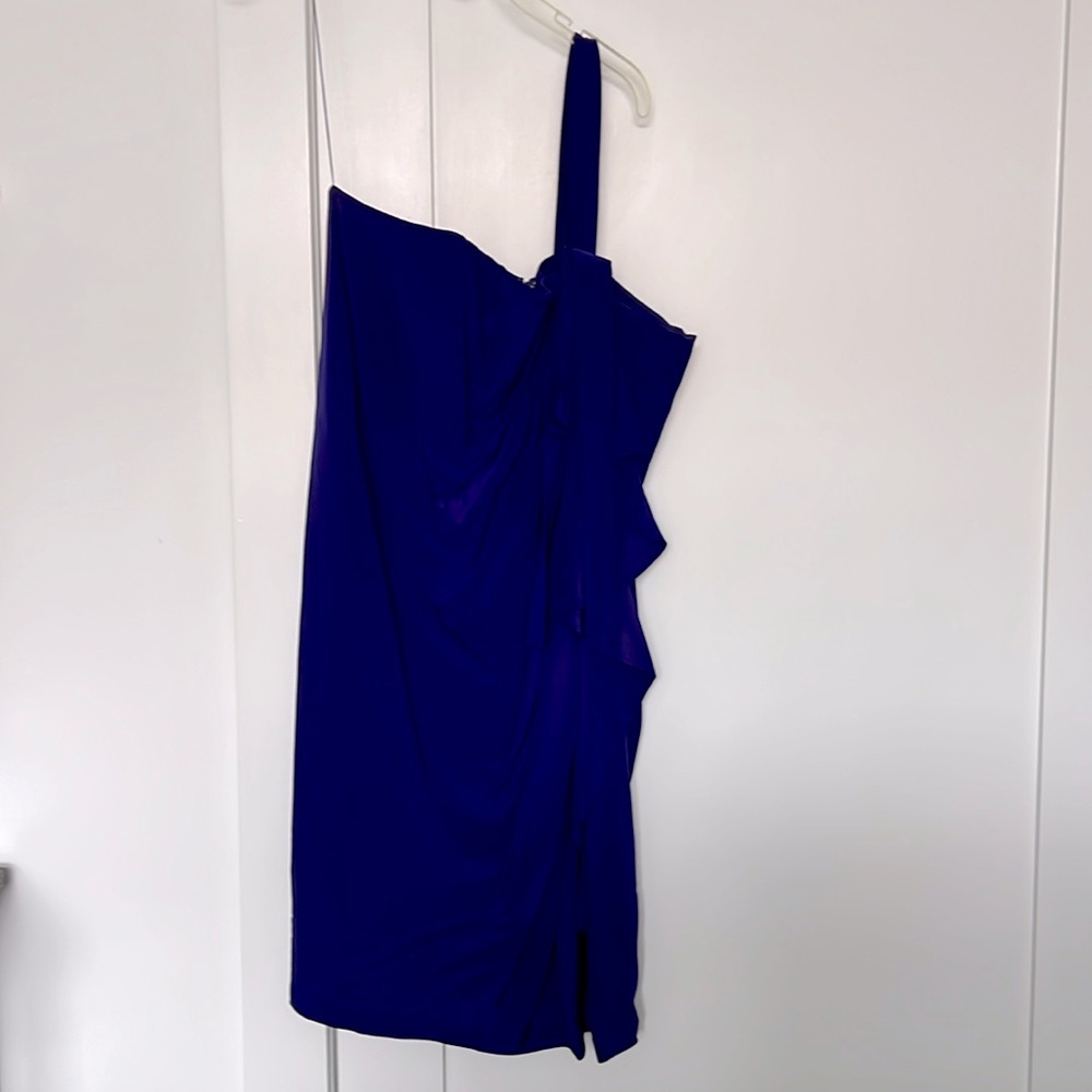 Robert Rodriguez vibrant blue mini dress